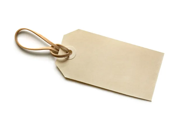 Blank Tag with Elastic Band — Stock Photo, Image