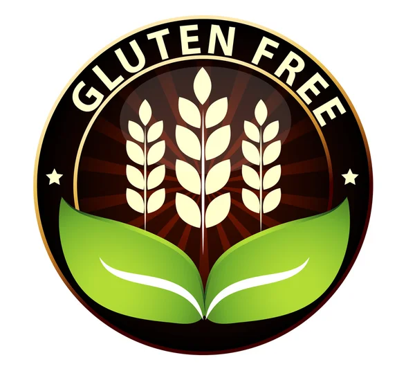 Buğday/gluten ücretsiz rozeti — Stok Vektör