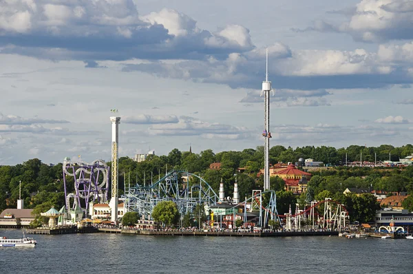 Amusement park (Gröna lund) in Stockholm, Sweden — 图库照片