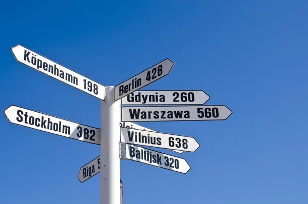 stock image White signpost