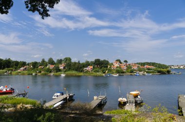 Red cottages in Brändaholm , Sweden