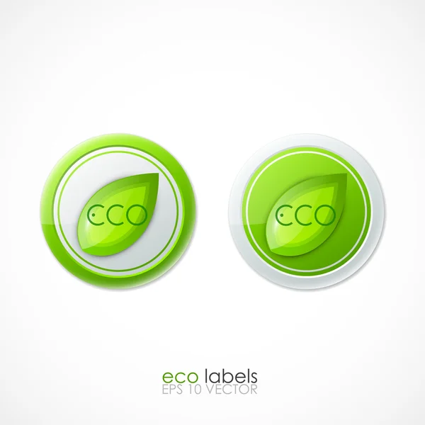 Eco vector labels — Stock Vector