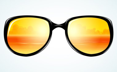 vektör yansıma güneş gözlüğü