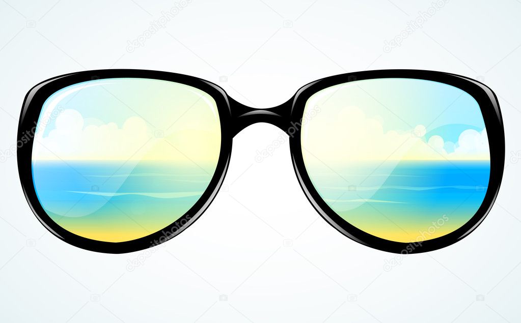 Vector sunglasses with reflection — Stock Vector © Jack1e #11590582