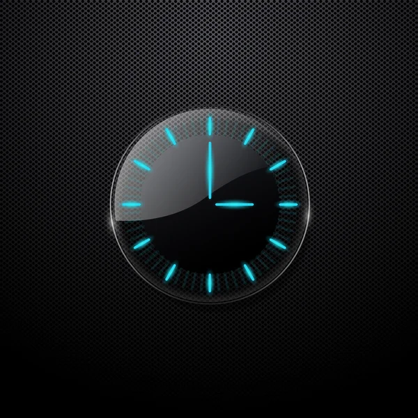 Horloge futuriste en verre — Image vectorielle
