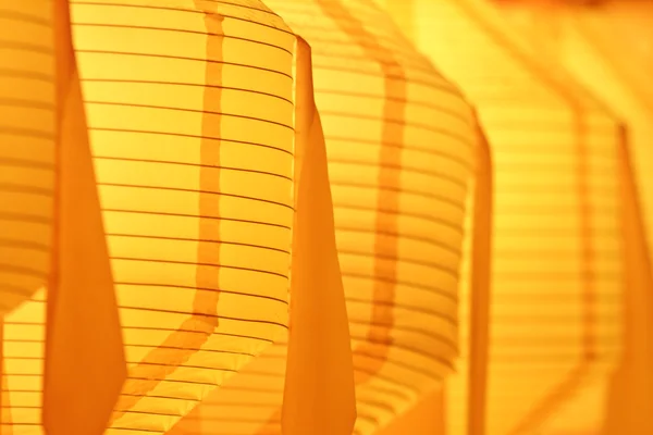 Sarı kağıt fener closeup — Stok fotoğraf