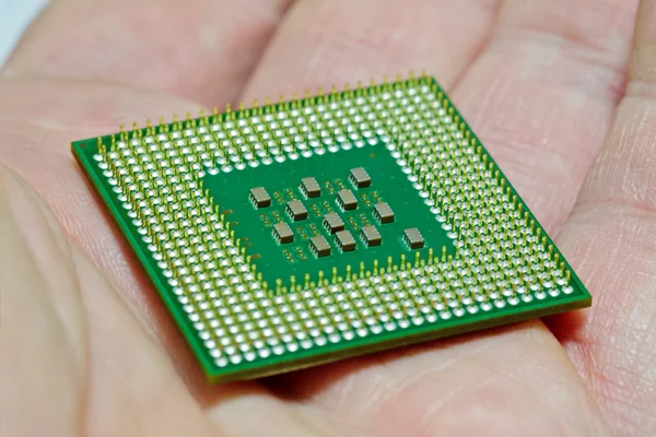 Processor on the palm — Stock Photo, Image