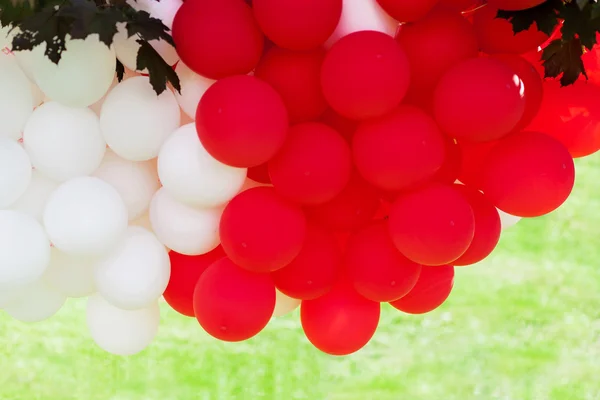 Balloons red and white — Stock Photo, Image