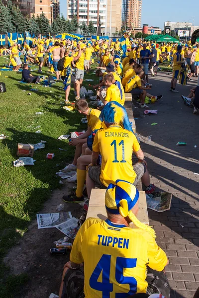 Aficionados de la selección sueca —  Fotos de Stock