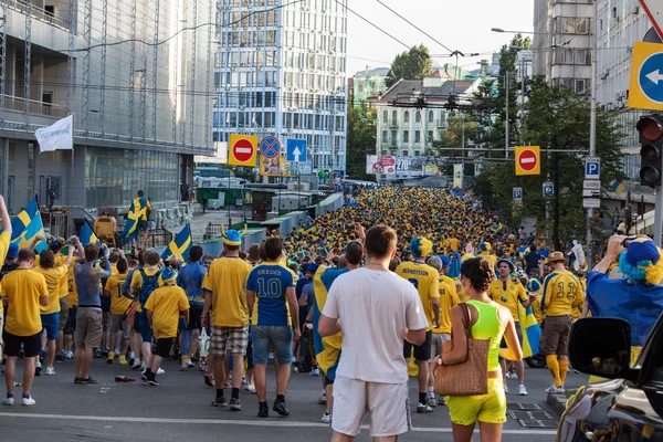Fanoušci do švédské reprezentace — Stock fotografie