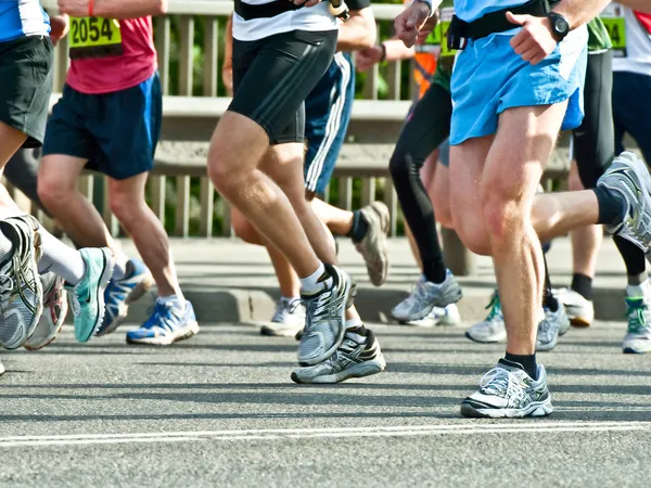 Maratonští běžci Royalty Free Stock Fotografie