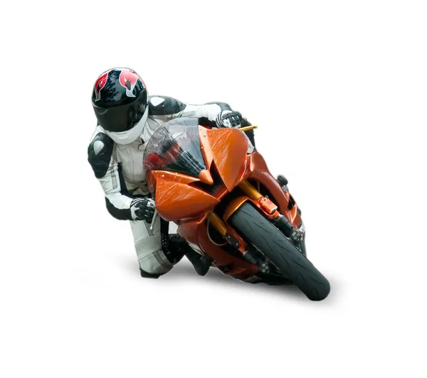 Motorrad-Rennfahrer — Stockfoto