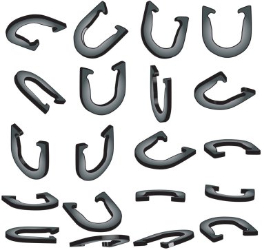 Horseshoes Pitching 3d clipart