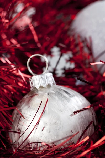 Ornament de Crăciun de argint — Fotografie, imagine de stoc