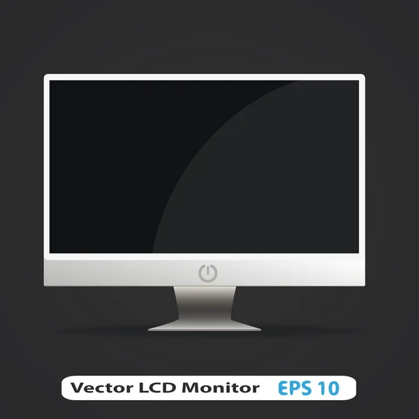Lege LCD-monitor met lint — Stockvector