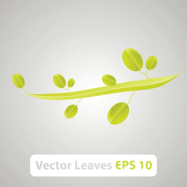 Naturaleza verde deja fondo vector — Vector de stock