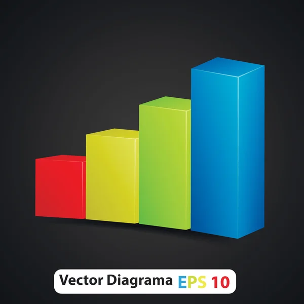 Diagramas vectoriales 3d . — Archivo Imágenes Vectoriales
