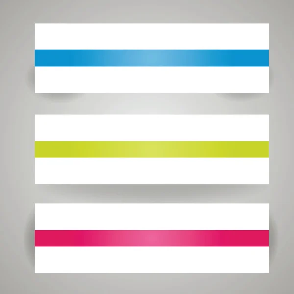 Ensemble de bannières vectorielles colorées — Image vectorielle