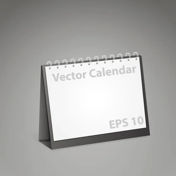 Calendario desktop vuoto. Illustrazione vettoriale . — Vettoriale Stock