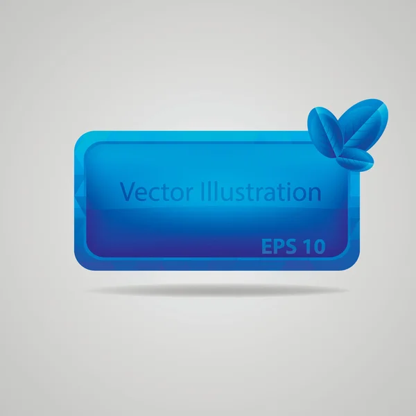 Bouton et feuilles vectoriels bijou brillant abstrait — Image vectorielle