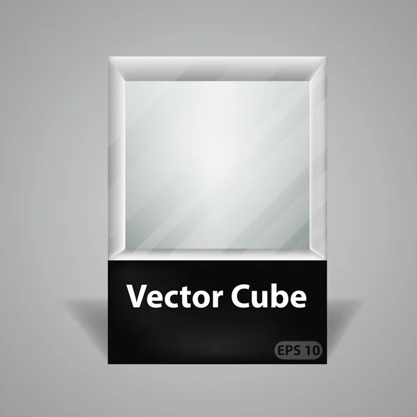 Прозорий пакунок куба для вашого об'єкта, вектор eps10 — стоковий вектор