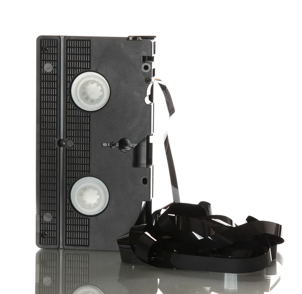 Videotape with damaged ribbon — Stock Photo, Image