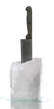 Ice with frozen water-tap clipart