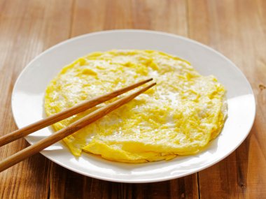 Fried egg omelette clipart