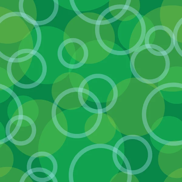 추상 원활한 배경 녹색 원, 반지 — 스톡 벡터