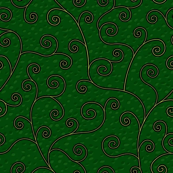 Abstrato floral verde sem costura fundo — Vetor de Stock