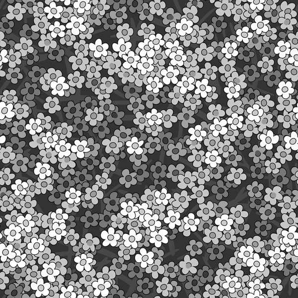 Naadloze kleine witte bloemen patroon achtergrond — Stockvector