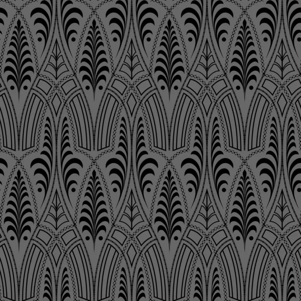 Modèle de papier peint noir sans couture — Image vectorielle