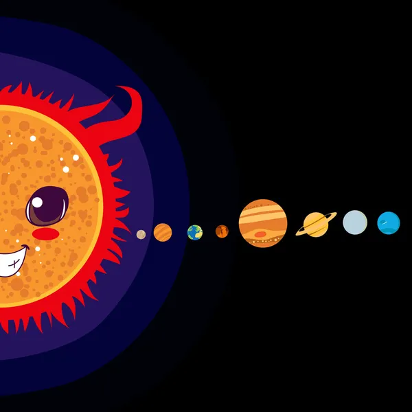 Sistema solar — Archivo Imágenes Vectoriales