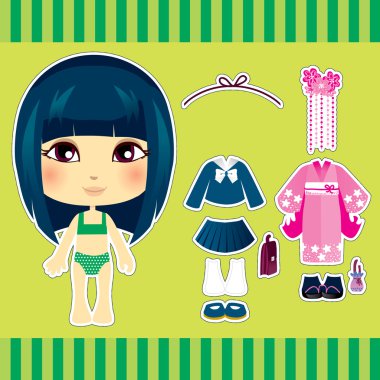 Japanese Fashion Girl clipart