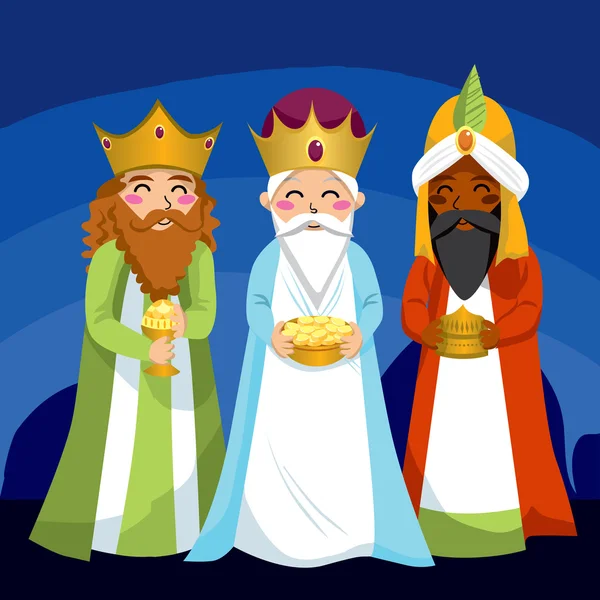 Tres Reyes Magos — Vector de stock