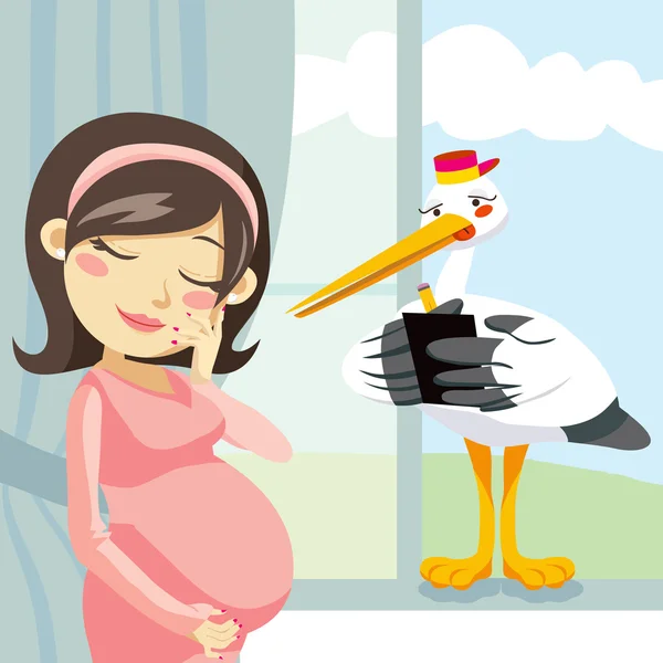 Denken zwangerschap — Stockvector