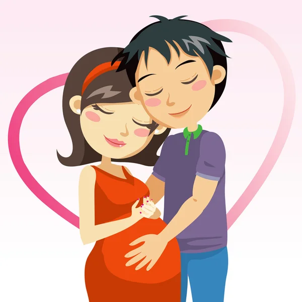 Kärlek och graviditet — Stock vektor