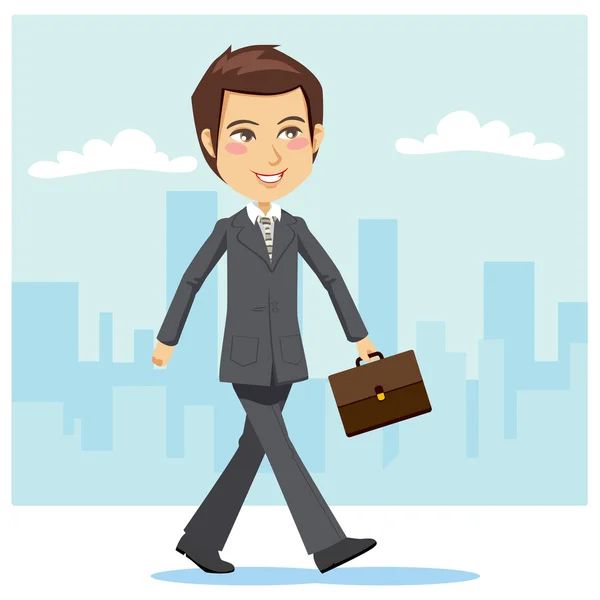 Young Active Businessman — Stock Vector
