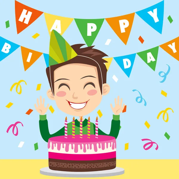 Happy Birthday Boy — Stock Vector