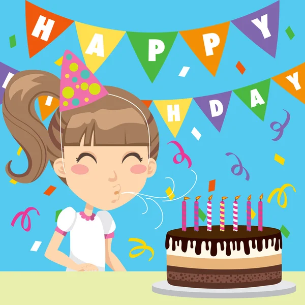 Happy Birthday Girl — Stock Vector