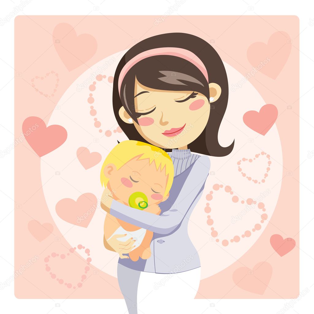 Mother and baby Vector Art Stock Images | Depositphotos