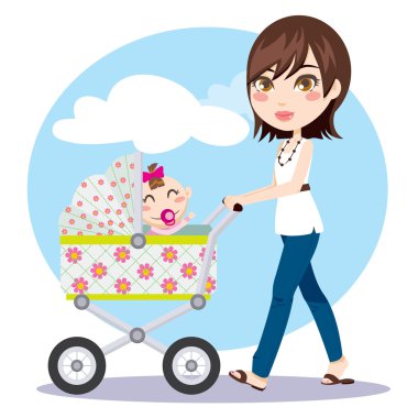 Mother Walking clipart