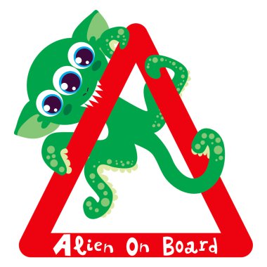 Alien on Board clipart