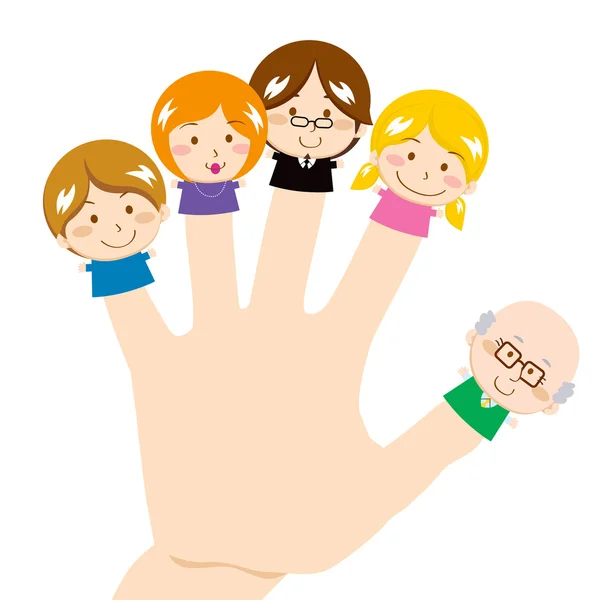 Пальцем сім'ї — стоковий вектор