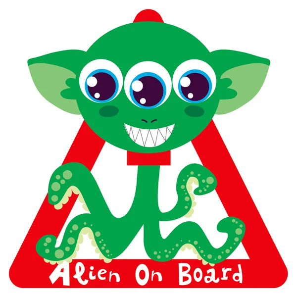 Alien à bord — Image vectorielle