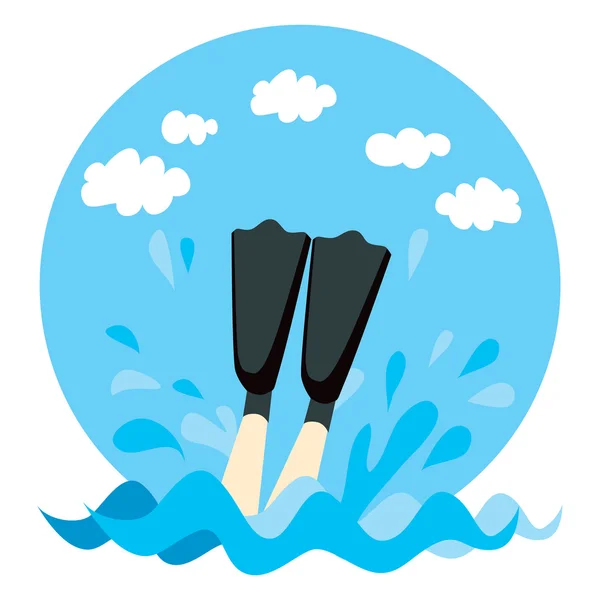 Diving Splash — Stock Vector