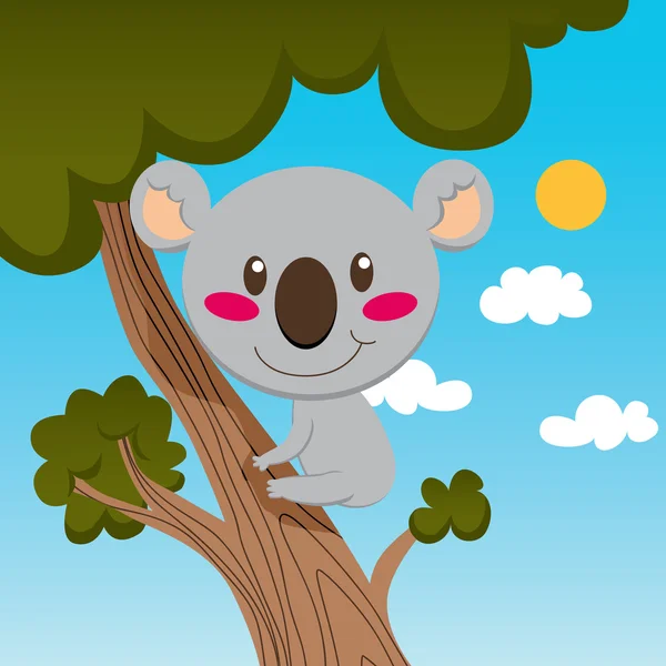 Koala träd — Stock vektor