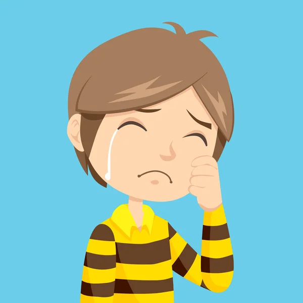 Мальчик плачет — стоковый вектор