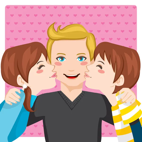 Embrasser papa — Image vectorielle