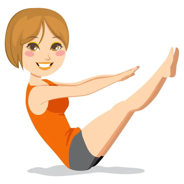 Exercice Pilates — Image vectorielle